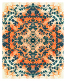 Modern Abstract Art Print - Orange Blue Mandala