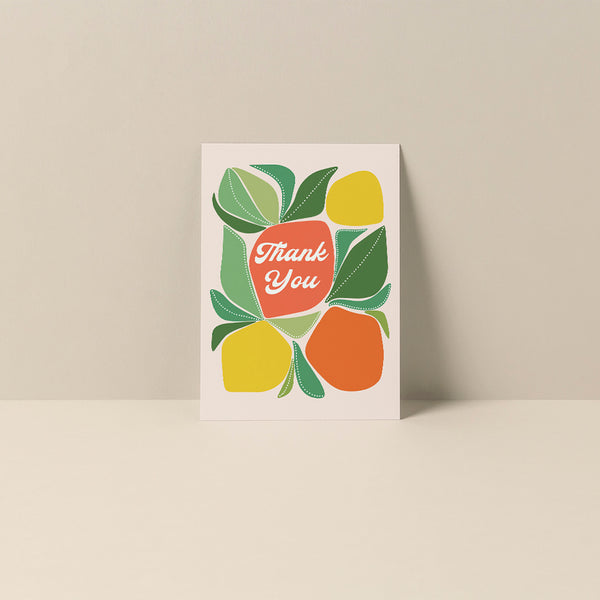 Thank You (Citrus) - Blank Note Card