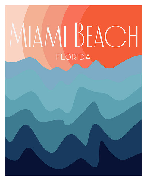 Destination: Miami Beach - Modern Art Print