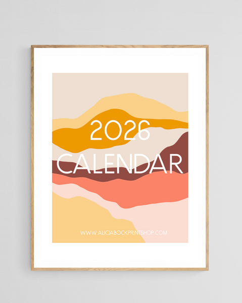 2026 Wall Calendar: Retro Inspiration