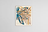 Modern Abstract Floral Art Print - Ginger
