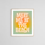 Meet Me At The Beach - Modern Art Print