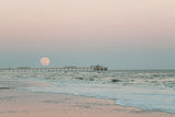 Modern Coastal Fine Art Photograph - Moon Over Folly