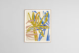 Modern Abstract Floral Art Print - Periwinkle