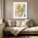 Modern Abstract Floral Art Print - Periwinkle