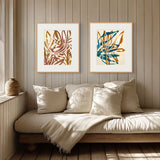 Modern Abstract Floral Art Print - Tawny