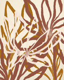 Modern Abstract Floral Art Print - Tawny
