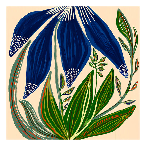 La Fleur (Blue) - Modern Art Print