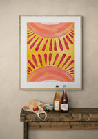 Modern Art Print - Watercolor Sunshine #2