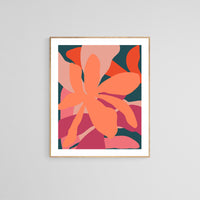 Modern Abstract Art Print - Coral Sea #1