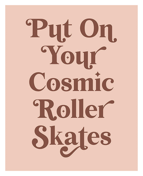 Modern Art Print - Cosmic Roller Skates