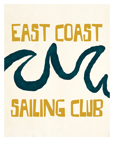 Modern Giclee Art Print - East Coast Sailing Club