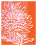 Modern Botanical Art Print - Coral Palm #2