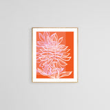 Modern Botanical Art Print - Coral Palm #2