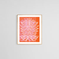 Modern Botanical Art Print - Coral Palm #1