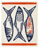 Modern Art Print - Le Sardine (Red)