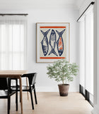 Modern Art Print - Le Sardine (Red)