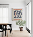 Modern Art Print - Le Sardine (Red)