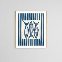 Modern Art Print - Sardines With Stripes