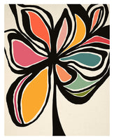 Midnight Floral #4 (Color) - Abstract Art Print