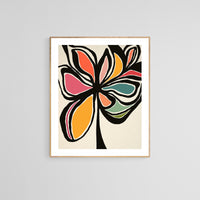 Midnight Floral #4 (Color) - Abstract Art Print