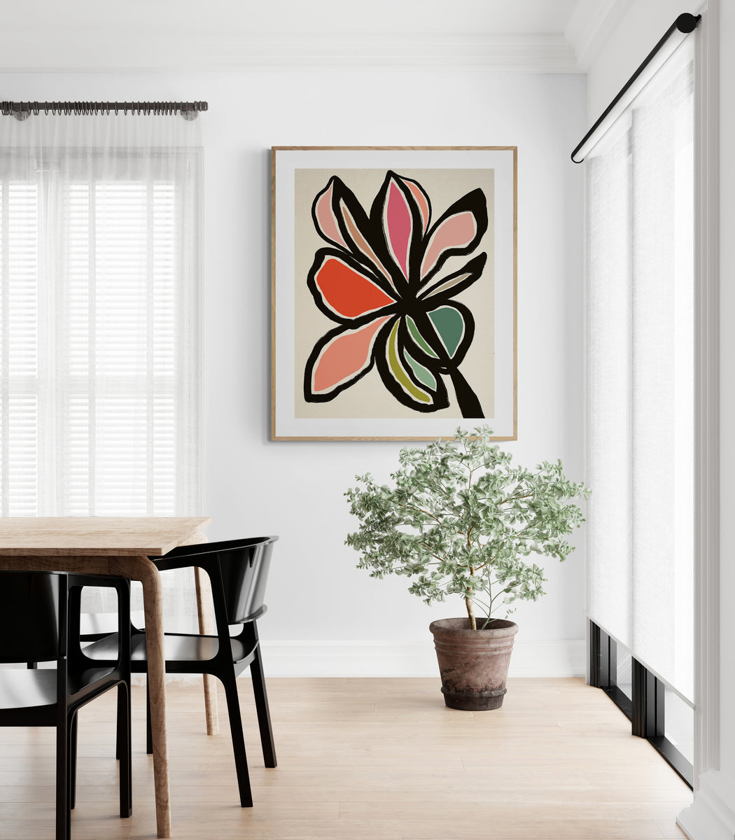 Midnight Floral #1 (Color) - Abstract Art Print – Alicia Bock Print Shop