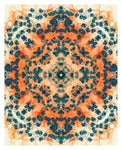 Modern Abstract Art Print - Orange Blue Mandala