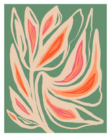 Abstract Art Print - Sage Floral #1