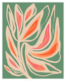 Abstract Art Print - Sage Floral #1
