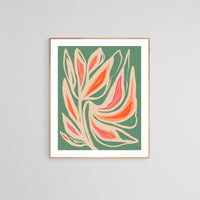 Abstract Art Print - Sage Floral #1