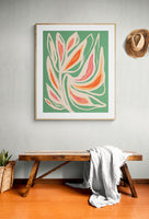 Abstract Art Print - Sage Floral #1
