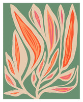 Abstract Art Print - Sage Floral #2