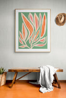 Abstract Art Print - Sage Floral #2