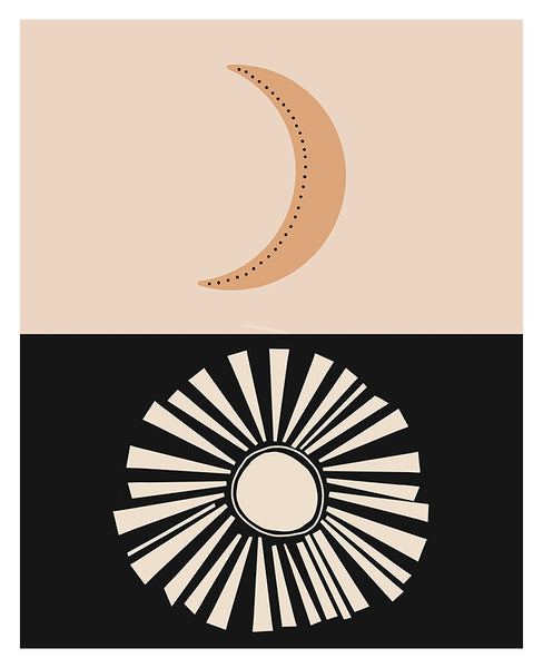 Sun and Moon #2 - Abstract Art Print