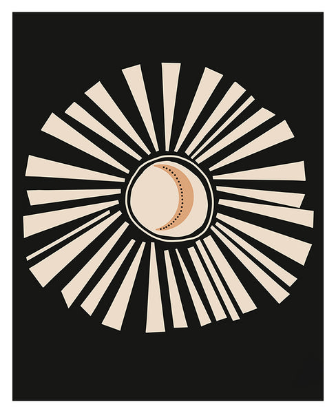 Sun and Moon #1 - Abstract Art Print