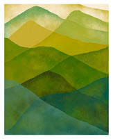 Abstract Fine Art Print - Watercolor Mountain #7