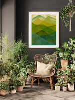 Abstract Fine Art Print - Watercolor Mountain #7