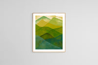 Abstract Fine Art Print - Watercolor Mountain #7