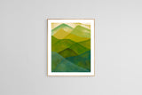 Abstract Fine Art Print - Watercolor Mountain #7