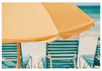 Modern Coastal Art Print - Yellow Umbrella #1