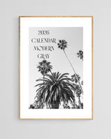 2026 Wall Calendar: Modern Gray