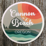 Waterproof Vinyl Sticker - Cannon Beach, Oregon