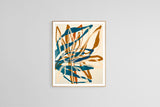 Modern Abstract Floral Art Print - Chestnut