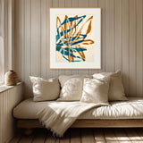 Modern Abstract Floral Art Print - Chestnut