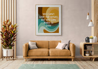 Modern Typography Art Print - Learn To Surf