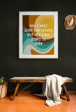 Modern Typography Art Print - Learn To Surf