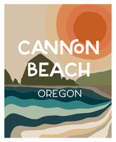 Destination: Cannon Beach, Oregon  - Modern Typography Art Print