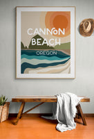 Destination: Cannon Beach, Oregon  - Modern Typography Art Print