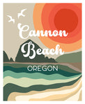 Destination: Cannon Beach, Oregon  - Modern Typography Art Print