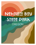 Destination: Nehalem Bay State Park, Oregon  - Modern Typography Art Print
